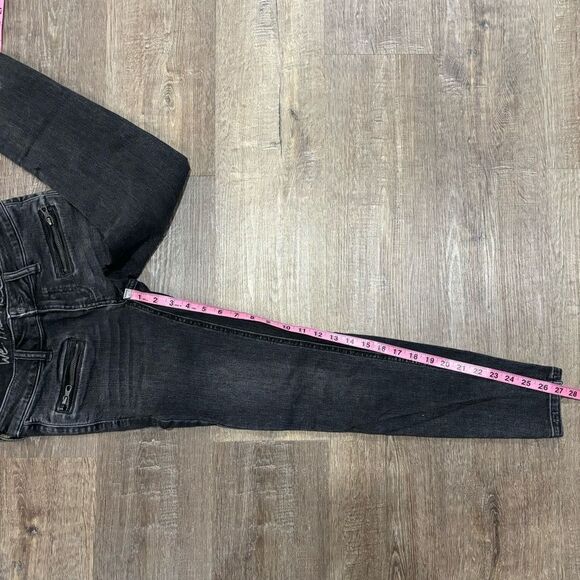 Free People We The Free Black Denim Jeans Zipper Accents Women's Size 25 - Picture 5 of 5